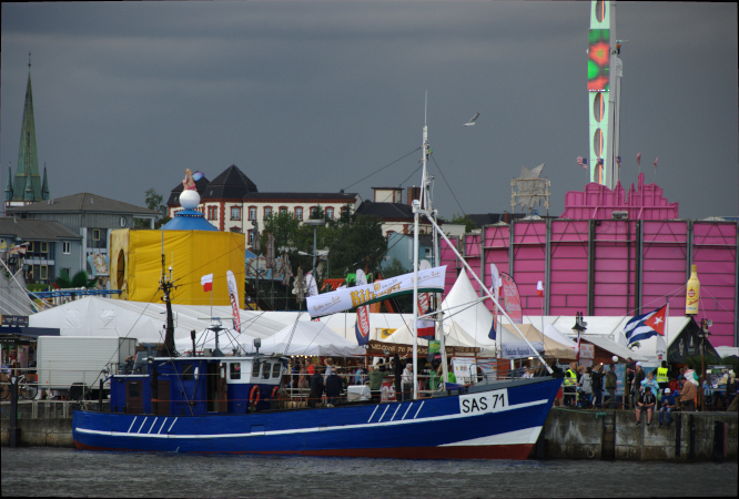 17m-Kutter WERNIGERODE [ SAS 71 ] im Stadthafen Rostock während der Hanse Sail am 14. August 2016